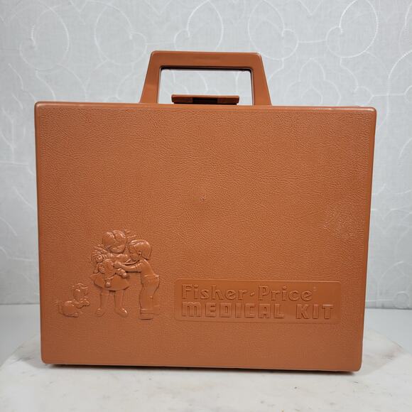 Vtg Fisher Price Medical Kit 1970s Dr Nurse Kit Case Kids Pretend Play Toy - Picture 12 of 15